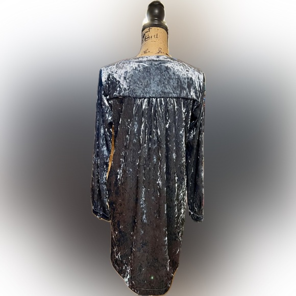 NWT Mystree Dress Katherine Lemon Boutique Velvet Velour pockets Shimmer Charco - Picture 11 of 16